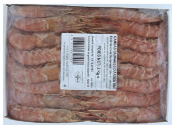 gambas crues 2kg