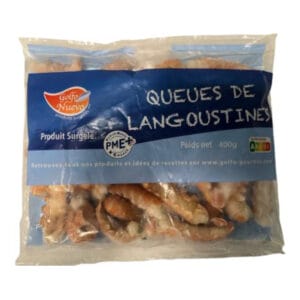 Queues de langoustines crues