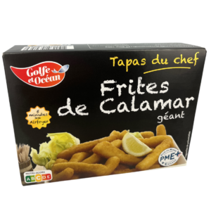 Frites de calamars panés