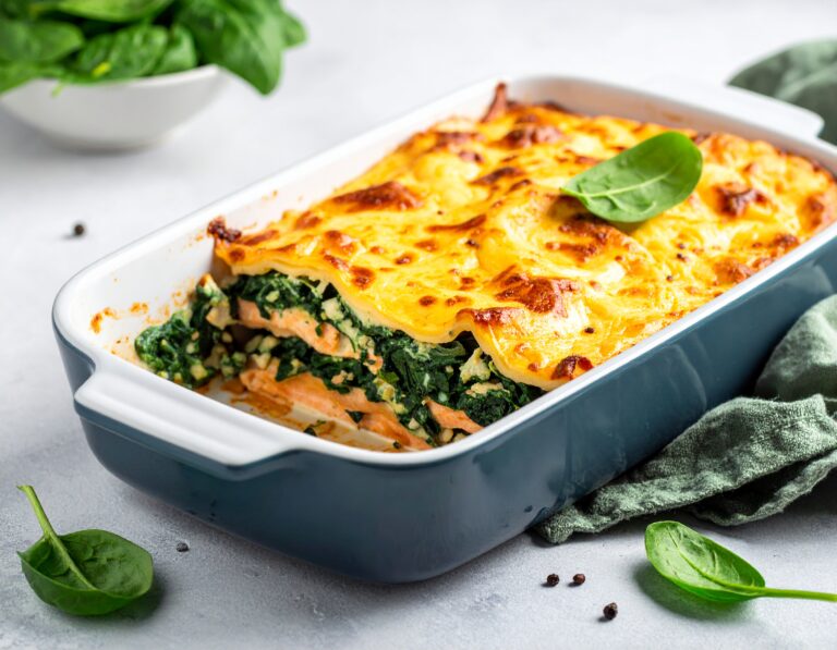Lasagnes au saumon et épinards