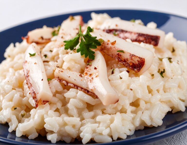 Risotto aux lamelles d’encornets