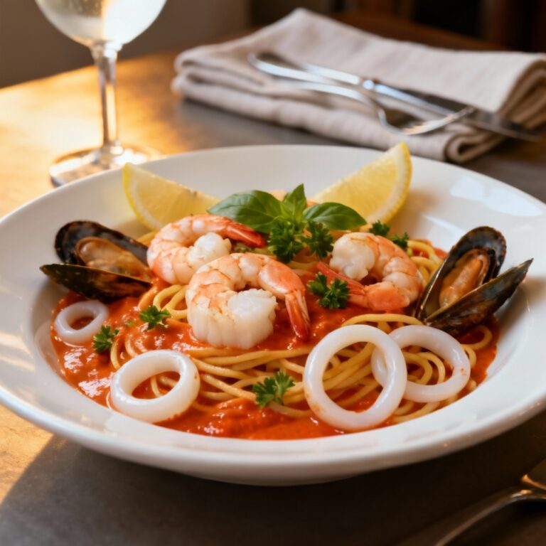 Pâtes au cocktail de fruit de mer