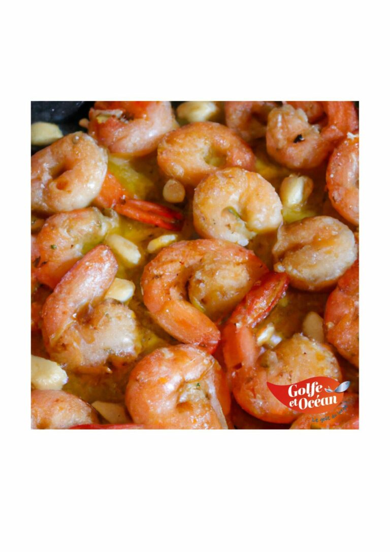 Gambas sautées à l’ail et au citron